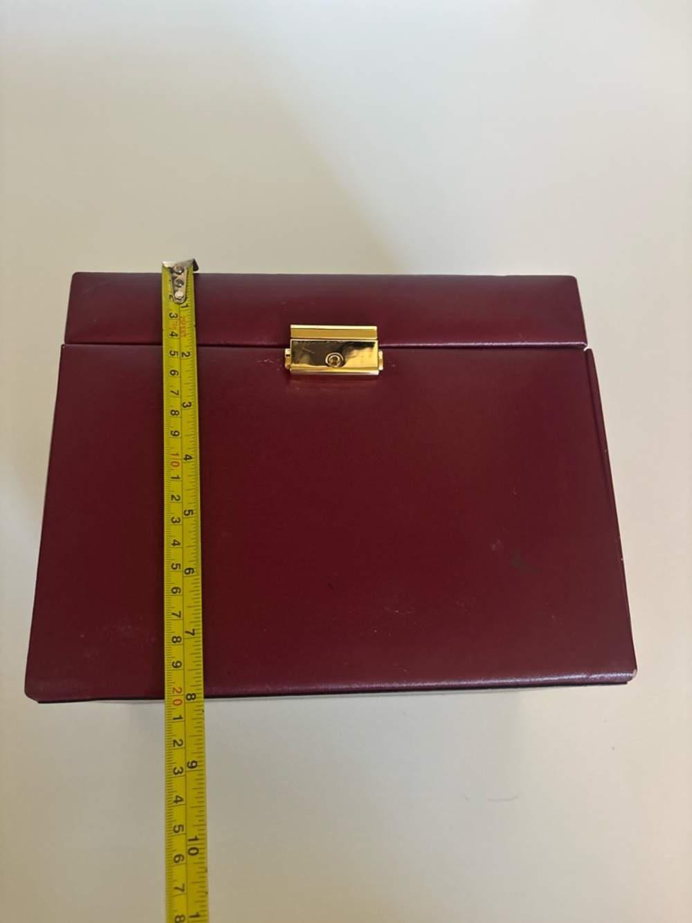 Rare~Vintage WOLF Leather Jewelry Box ~Handbag ~ in Royal Red - Picture 15 of 16